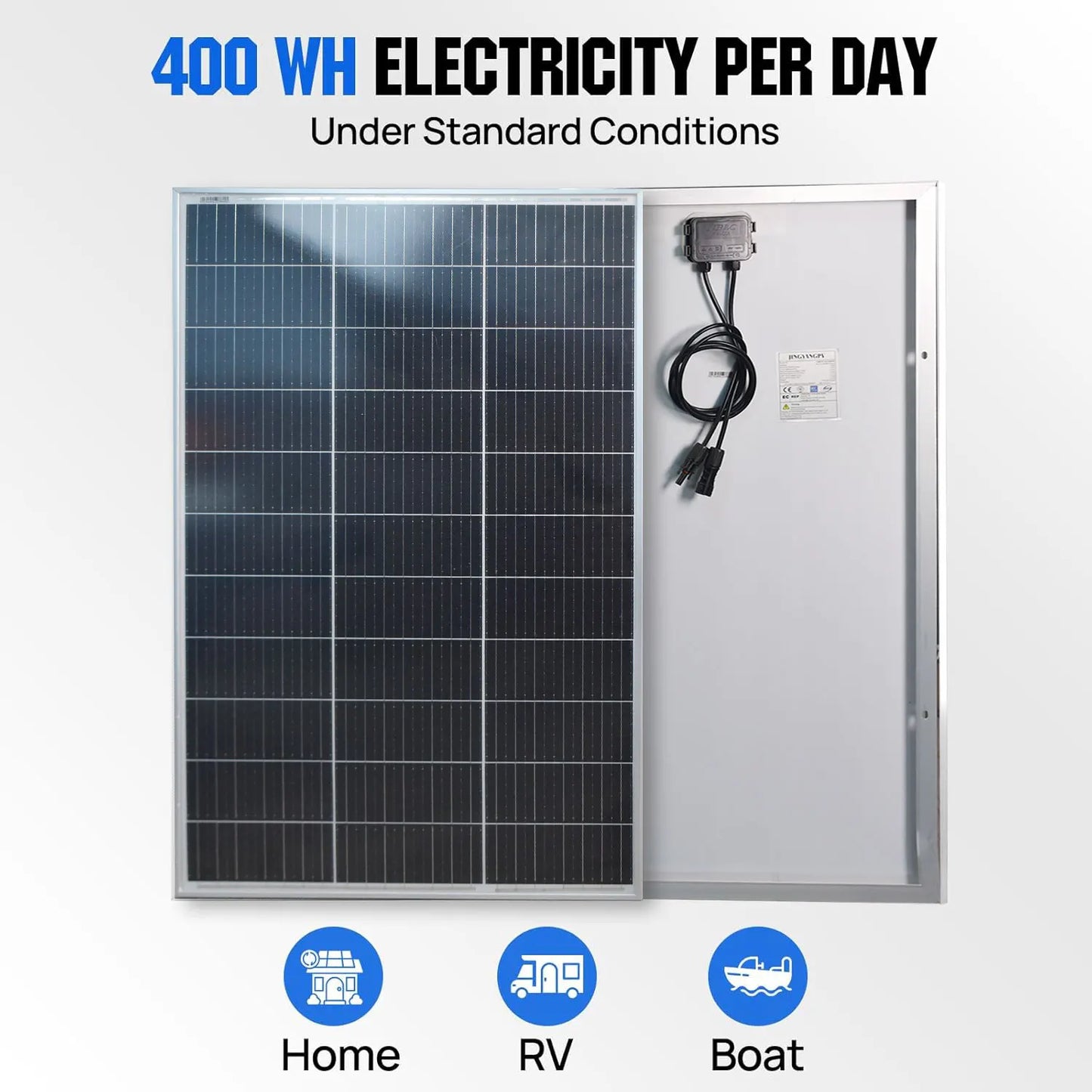 100W 200W 300W 400W Solar Panel 18V Rigid Glass Photovoltaic Panel Monocrystaillne Solar Cell For 12V/24V Battery Charger
