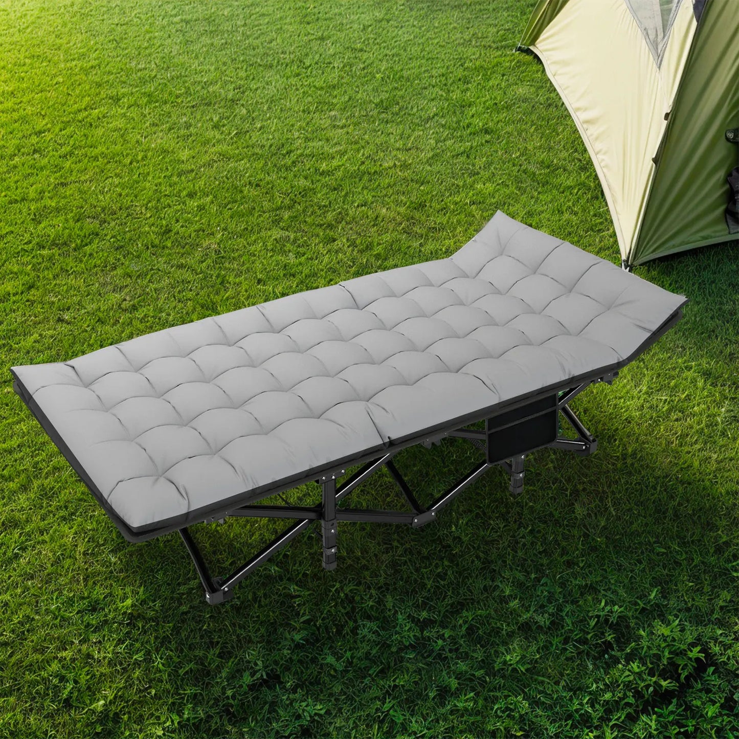 Campingbett 2025: Klappbares Camping Feldbett Heavy Duty Tragbar - Outdoor Camping Bett Erwachsene Strand RV 200KG Belastung
