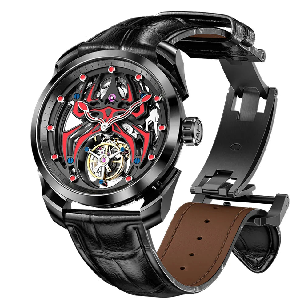 IDEAL KNIGHT automatic tourbillon skeleton flywheel luxury mechanical watch