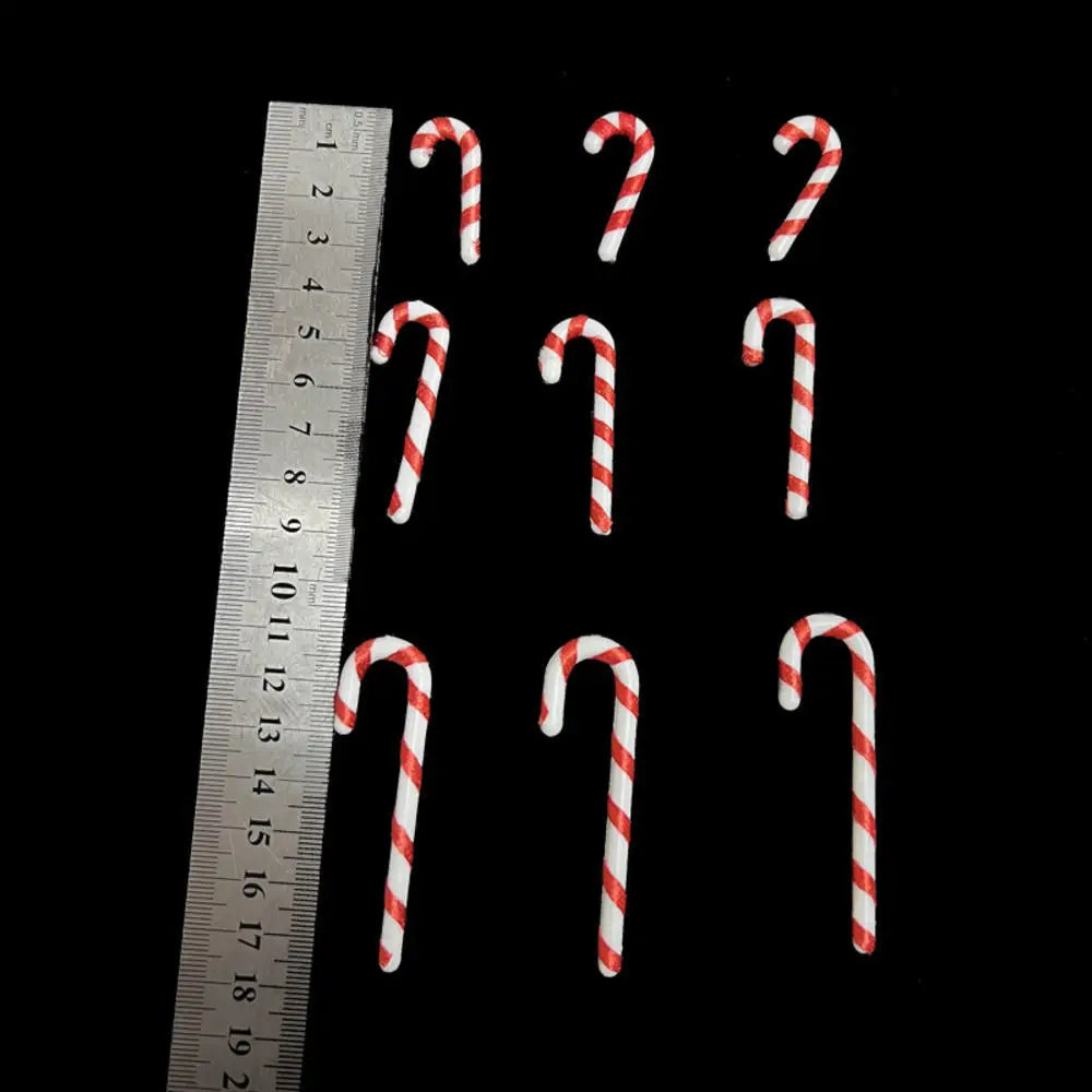 CandyCane Mini Weihnachtsbaumschmuck - Größe 3 cm, 20 Stück, Kunststoff
