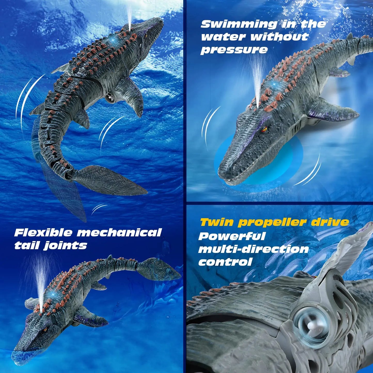 Mosasaurus RC Tauchspielzeug - 2.4G Fernbedienung 30cm