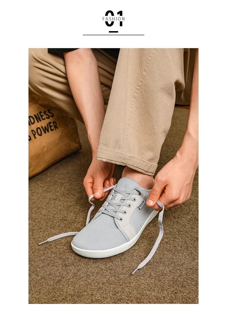 Sneakers For Men New Wide Barefoot Sneaker 2025 Fashion Flats Soft Zero Drop Sole Wider Toe LightWeight Fashion Shoes Plus Size