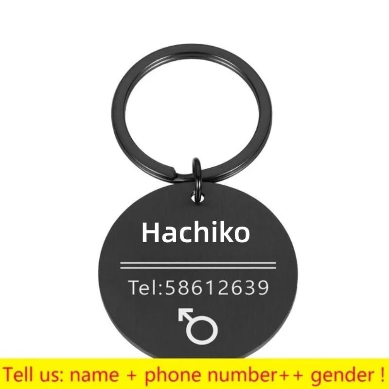 COOYOMOO Personalisierte Gravierte Katze Hund 2025: Haustier ID Tag Anti-Verlust Halsband Anhänger - Gravur Name Welpen Katzen Edelstahl Silber Gold Roségold
