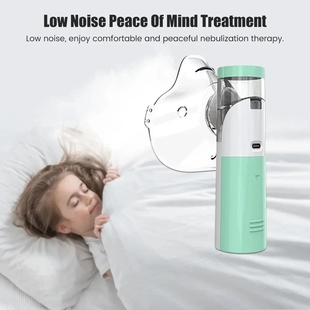 Portable Kids Adult Saving Emergency Device Nebulizer Silent Mesh Mini First Aid Kit Handheld Asthma Inhaler Atomizer Outdoor