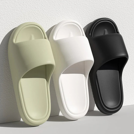 Lucyever 2024 Weich Sohle Eva Hausschuhe für Frauen Leichtgewicht Rutschfest Heim Hausschuhe Frau Sommer Dick Plattform Strand Flip Flops