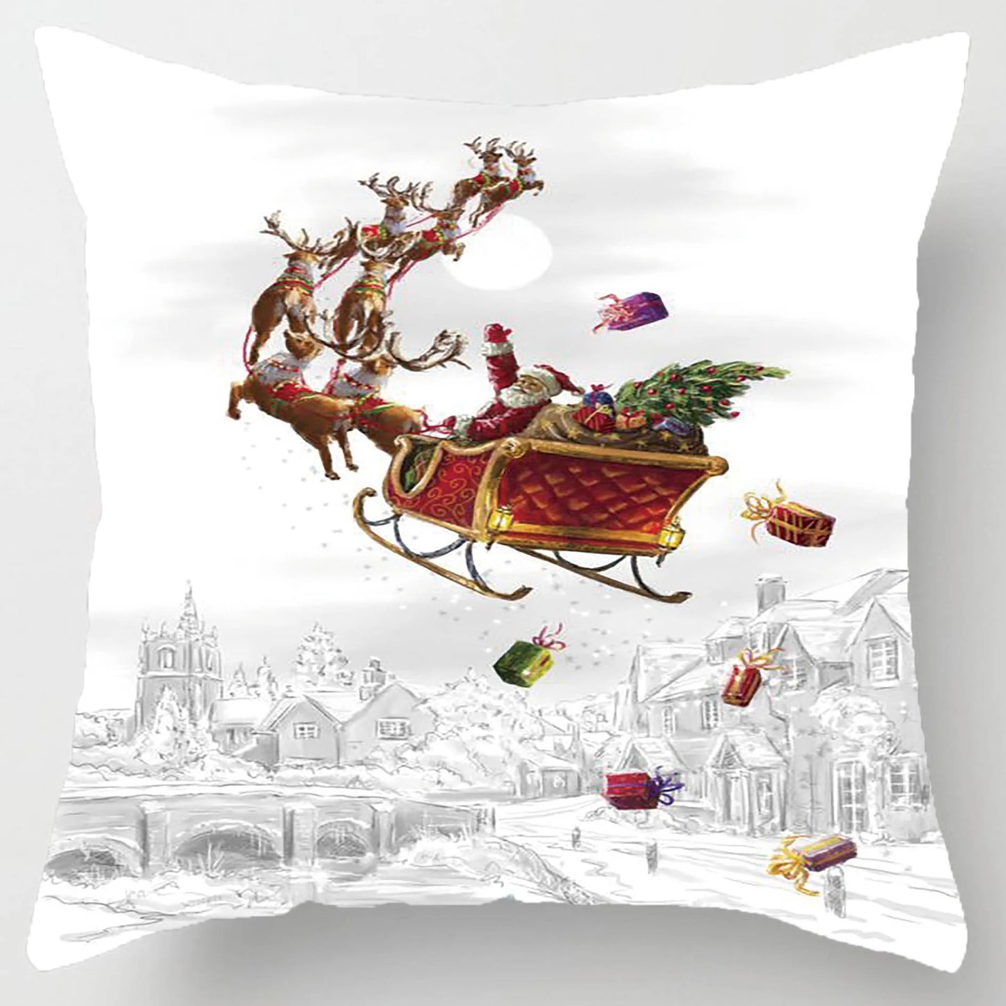 2025 New Year Christmas pillow case 30*50cm,40*40cm,45x45cm, cushion cover home Christmas decoration pillow case