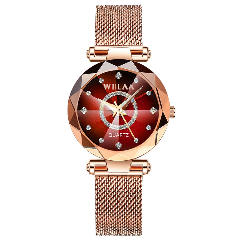 Damen-Uhr 2025: Luxury-Brand Top-Rhinestone - Gold Clock Collection
