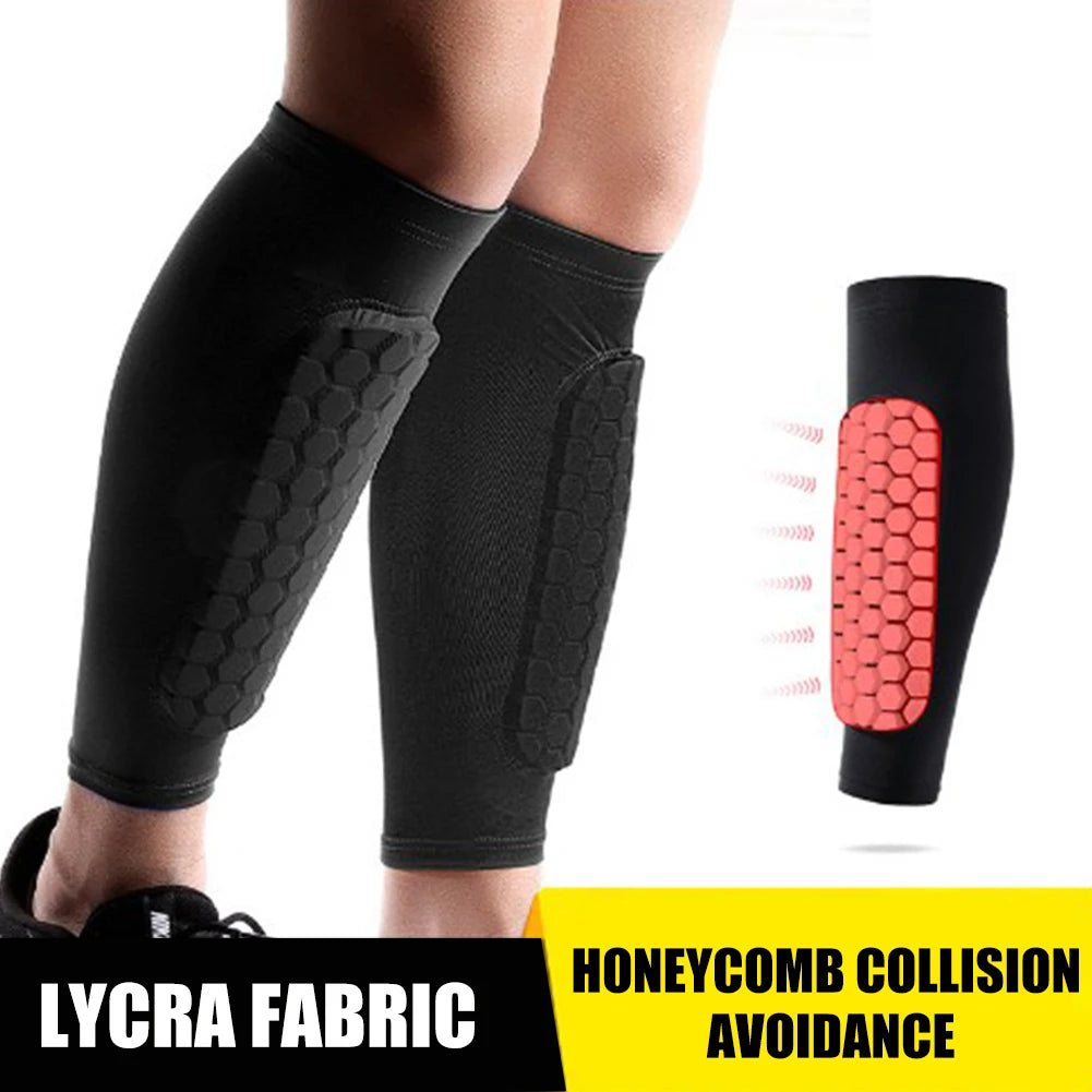 Schienbeinschoner 2025: HUAN-Qzta 1pcs Soccer Football Shin Guard Pads - Honeycomb Running Leg Calf Protective Gear Shield Sleeves Outdoor Sports Support Guard Collection