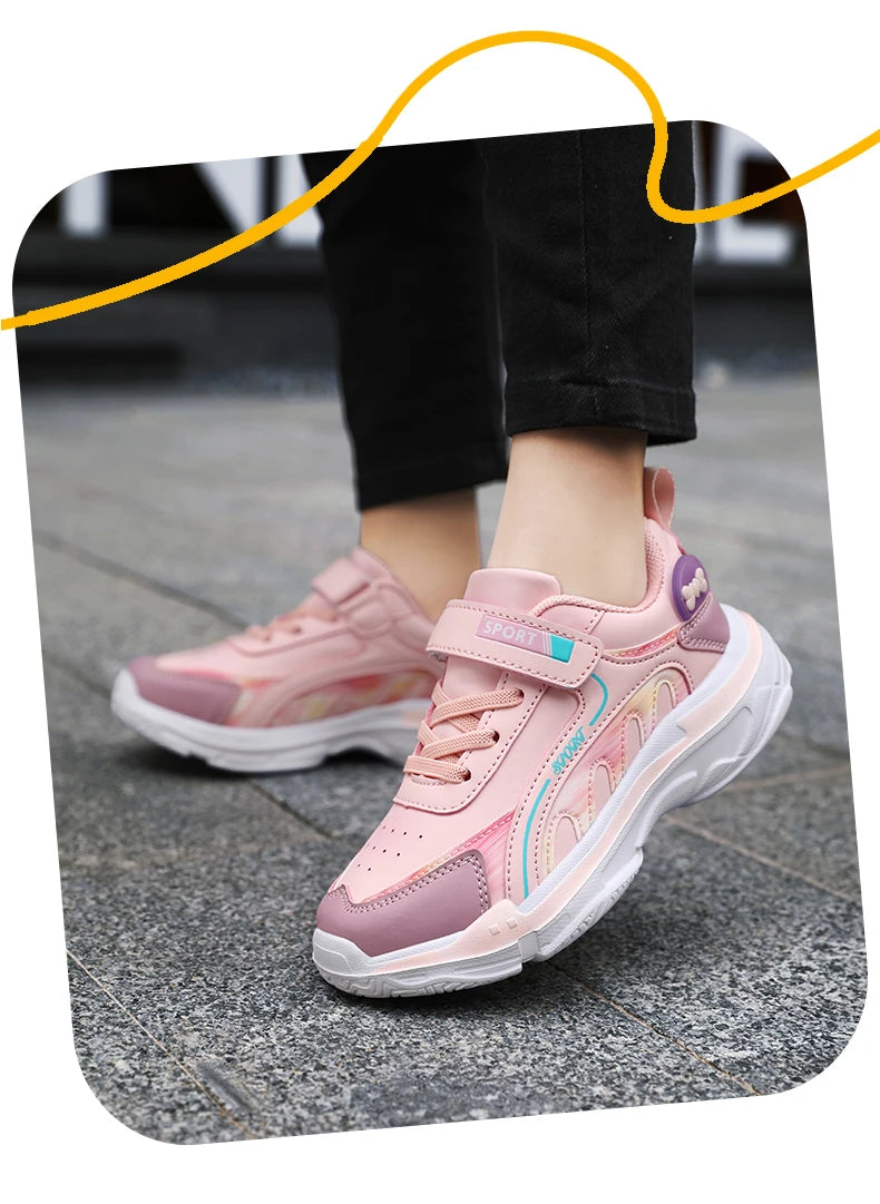 Schule Sneaker Für Mädchen Rosa 2025 Neu Komfortabel Frühling Casual Schuhe Für Kinder Weich Flexibel Kinder Mädchen Sport Schuhe