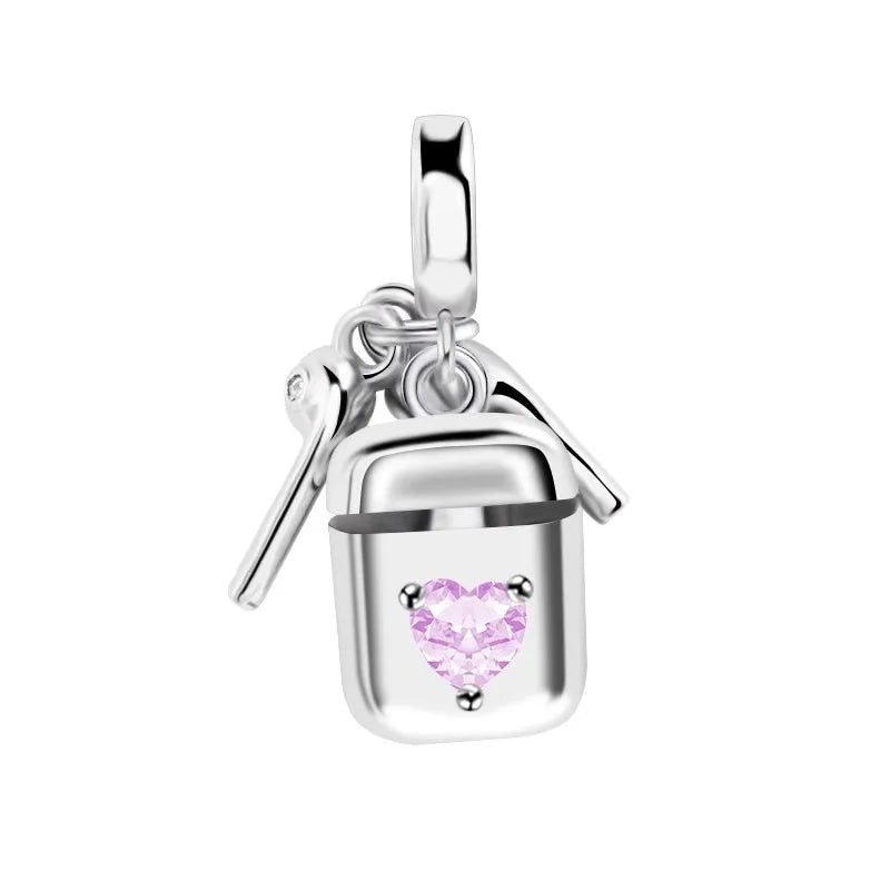 Neue 925 Silber Lernhilfe Schultasche Uhranhänger Charms Beads Fit Original Pandora Armband DIY Schmuck Für Frauen 2024