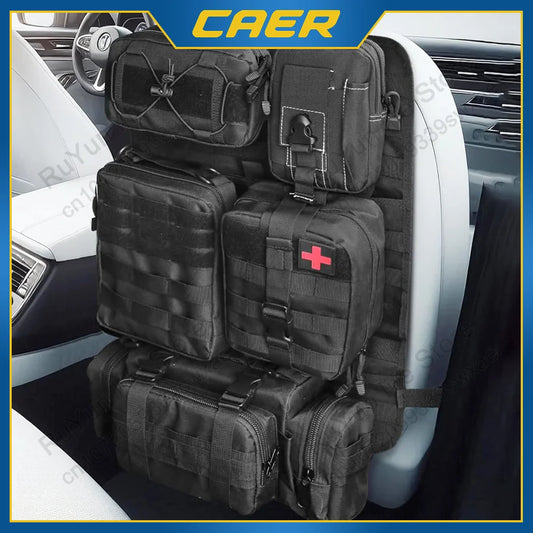 Car Seat Storage Organizer Seat Back Tactical Camo Hanging Bags Multi Pocket Storage Bag Multifunctional Car Stowing Tidy Pocket