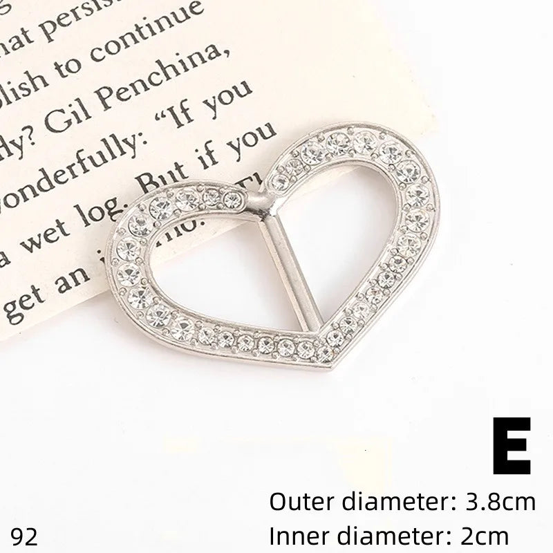 Metal Ring Waist Button Scarf Button Fashion Corner Hem Waist Knotted Brooches Women T-shirt Fixed Buckle Girl Decor Accessories