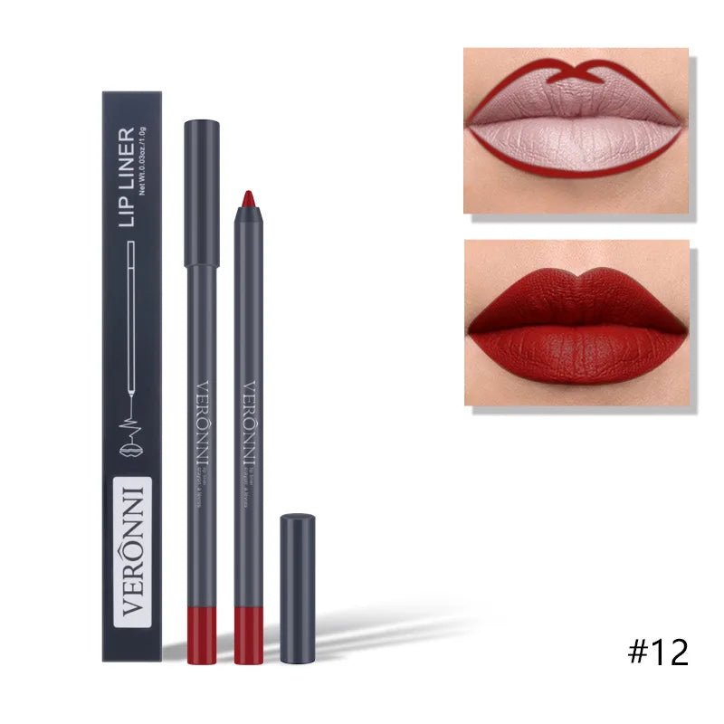 Lippenstift 2025: BIRAN 13 Color Matte Brown Lip Liner Waterproof Long Lasting - Moisturizing Sexy Lip Pencil Women Natural Lipstick Makeup Lip Cosmetics Collection