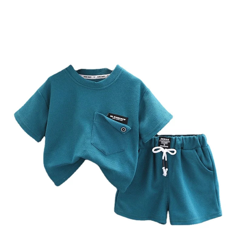 Summer Children Boys Girl Clothing Sets Kids Cartoon T-Shirt Shorts 2Pcs/Set Toddler Leisure Sport Suits Kids Cotton Tracksuits