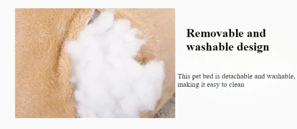 Dog Bed Semi-Enclosed Bear Pet Bed Ultra Soft Dog Nest  Removable Puppy Bed Wear Resistant Scratch Resistant Bed Mat Pet Product
