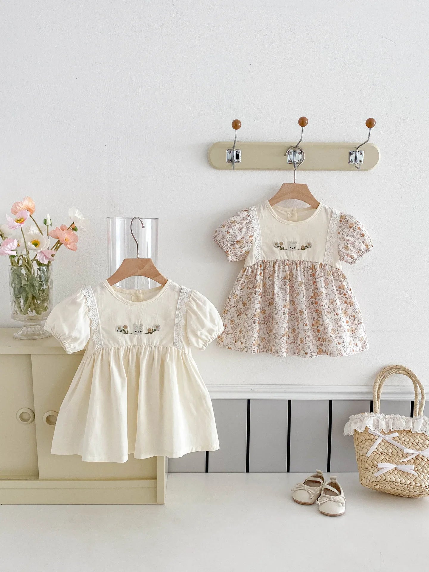 NELNKAGHY Kleid Spitze Baumwolle - Floral Prinzessin Gr 80