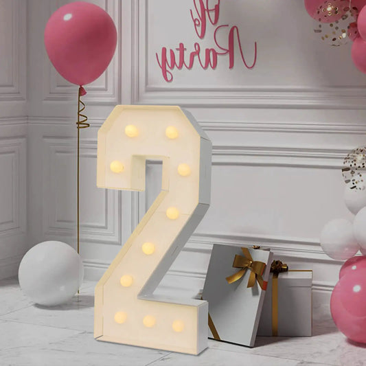 1 Stück 0-9 Riesige LED-Zahl 100*48 cm DIY Geburtstagsnummer Jubiläumsdekoration für Zuhause Hochzeit Party Geburtstag Weihnachten