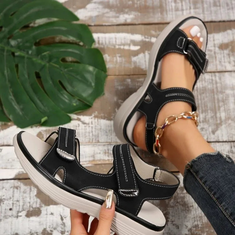 Sommer Keil Sandalen Für Frauen 2025 Neu Mode Rutschfest Strand Schuhe Frau Leicht Casual Platform Plus Size Sandalen Frauen