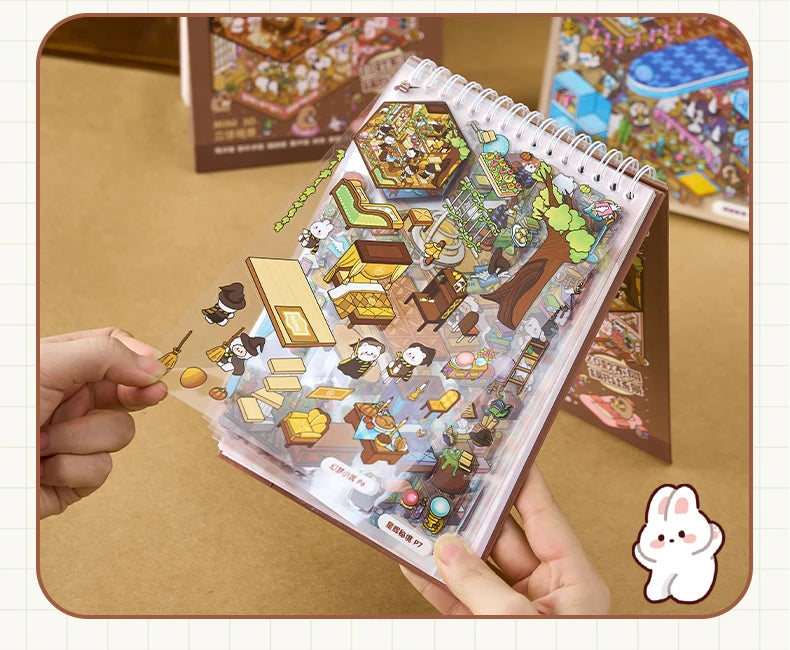 Kawaii 20in1 3D Cartoon Aufkleber - DIY, 190x135mm