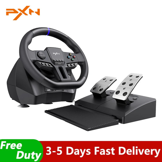 Gaming-Lenkrad 2025: PXN V900 GEN2 Driving Simulator 270°/900° Rotation - Racing Wheel mit Pedal Set für PC Switch PS4 Xbox Collection