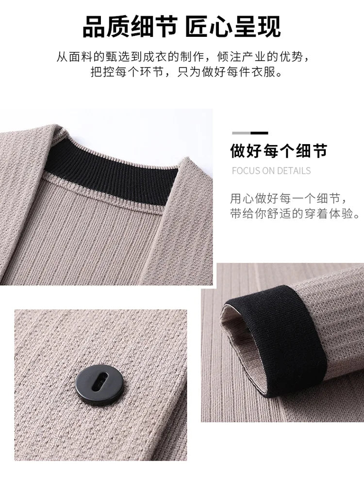 CN Cardigan Einfarbig - V-Ausschnitt, Polyester, Einreihiger Verschluss