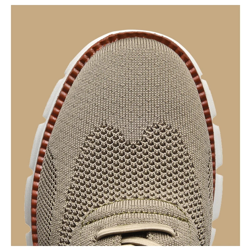 New Men's Sneakers Light Breathable Casual Flat Shoes Outdoor Fashion Comfortable Dress Shoes Anti-Slip Sports Walking Shoes