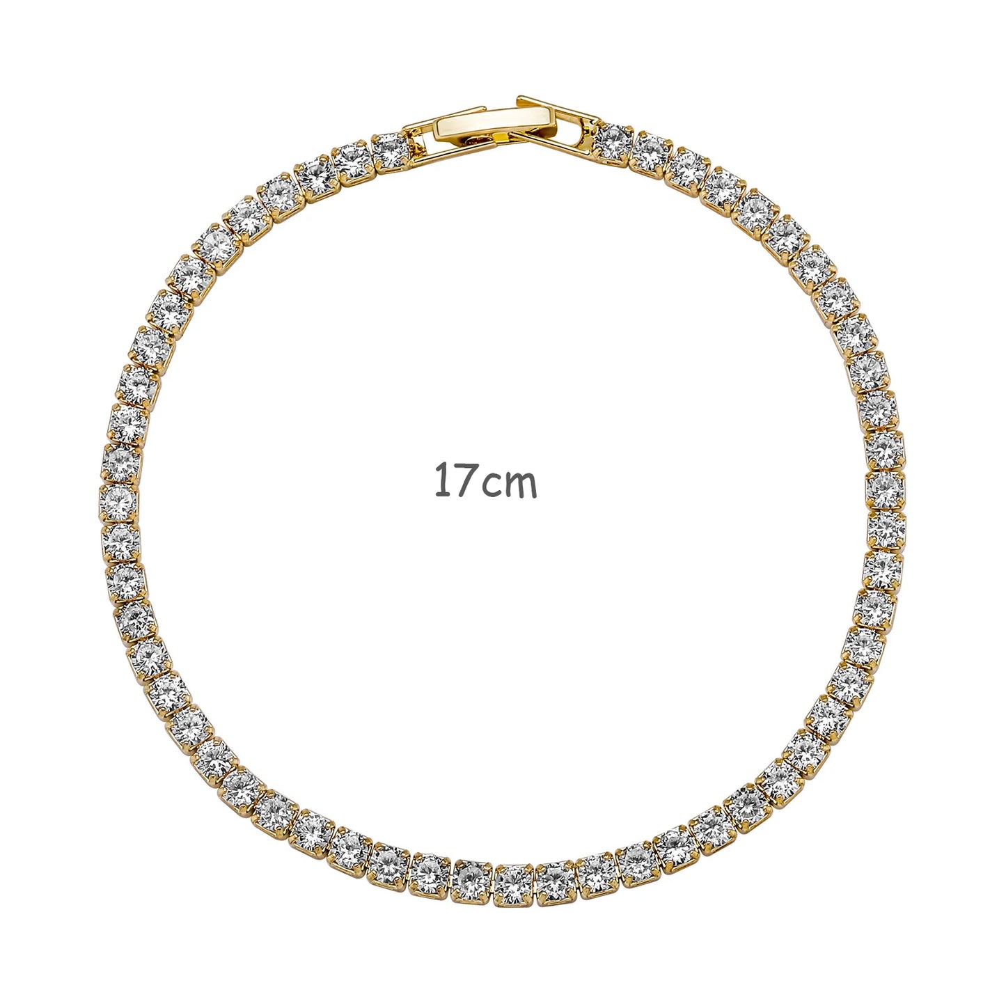 Luxus Klassisch Voller Strass 18K Gold Plattiert Armbänder Für Frauen Funkelnd Einfach Zirkon Armbänder Schmuck Geburtstag Geschenke