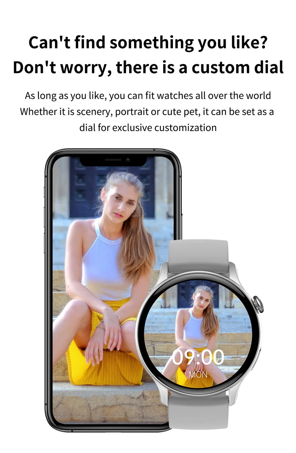 NFC Smartwatch AMOLED HD GPS - 220–300 mAh, 1,43 Zoll Display, 5 Tage Akku