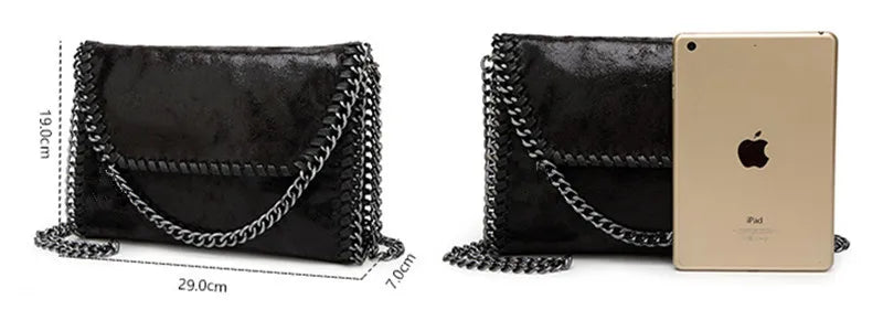 Fashion Chain Bag For Women Shoulder Crossbody Bag Casual Simple Ladies Solid Color Wild Handbag Clutch Bag Messenger Bag