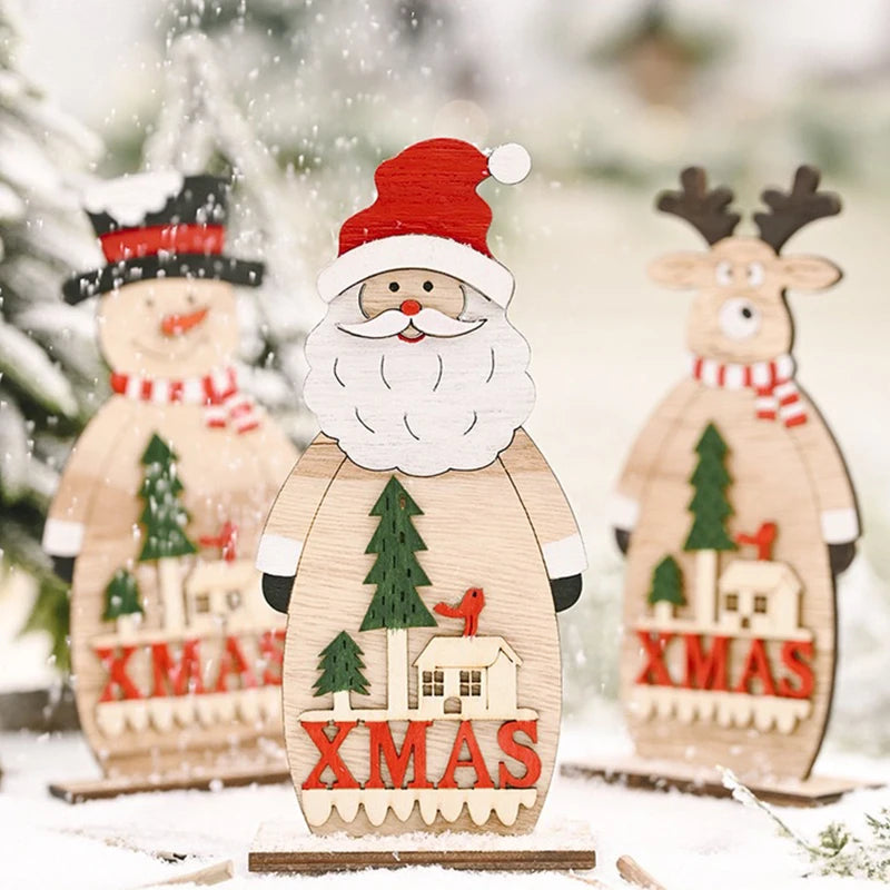 N2HAO Santa Holzornament - Größe ca. 8 cm, Gewicht ca. 60 g, Material Holz