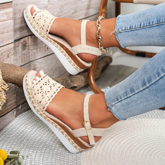 Women Sandals Summer Casual Luxury Flat Sandals Platform Shoes for Women 2025 New Designer Fashion Sandals Sandalias De Mujer