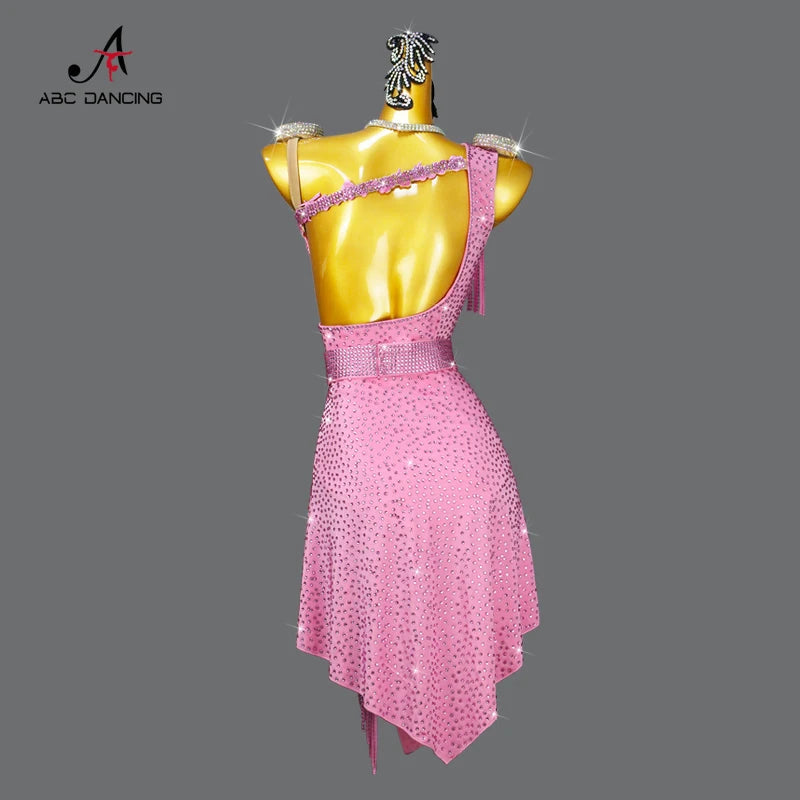 Elegante Partykleider Für Frauen 2025 Neu Lateinische Tanzkleidung Sexy Tanzkleidung Kostüm Linie Rock Kinder Mädchen Bühne Sport Anzug Anpassbar