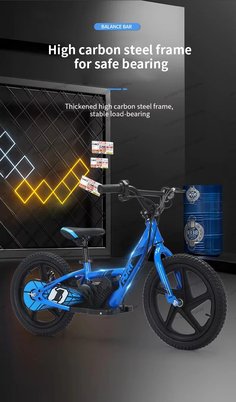 ATX88E8 Kinder Elektrisches Laufrad - 16 Zoll 250W Stahl