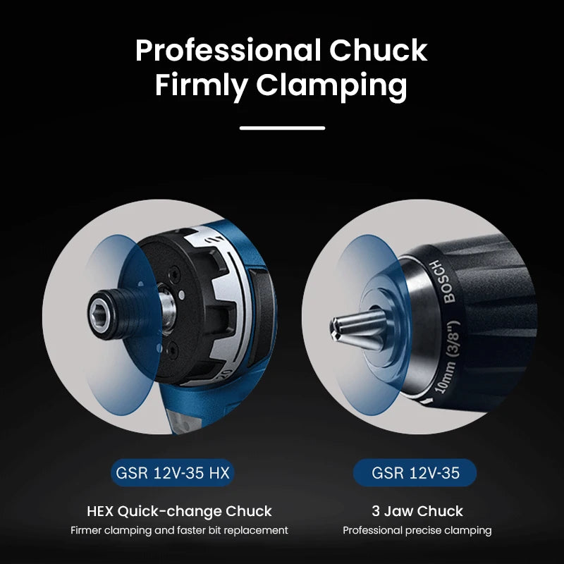 Bosch GSR 12V-35 HX Akku Schraubendreher Multi-Funktion Aufladbar Elektrobohrer Brushless Schraubendreher Heim Rotary Elektrowerkzeug
