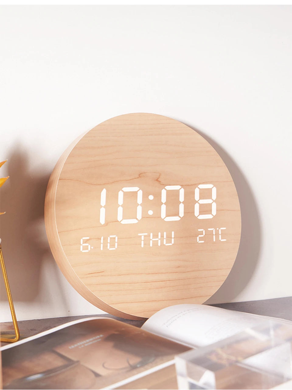 Kreativ Digital Wanduhr Einfach Großer Bildschirm Hängend Dual Zweck Uhr Temp Datum Woche Anzeige Stumm Uhr Indoor Wand Dekor
