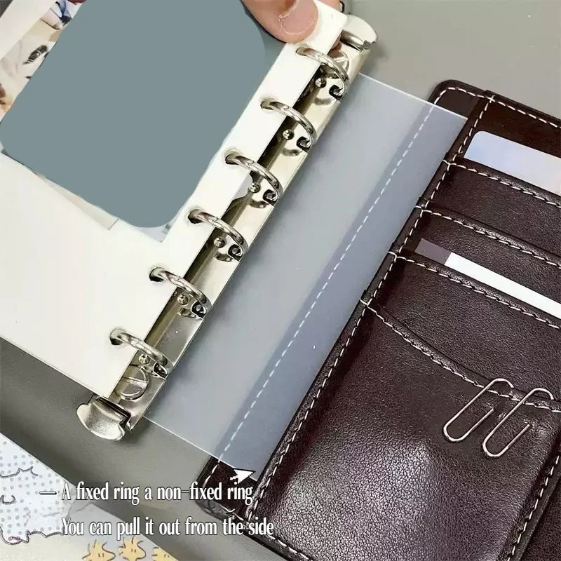 Leather Portable Pocket Booklets Black/Brown A7 Pu Notebooks With 40sheets Blank Pages For Kids' Daily Plans Back To School Gift