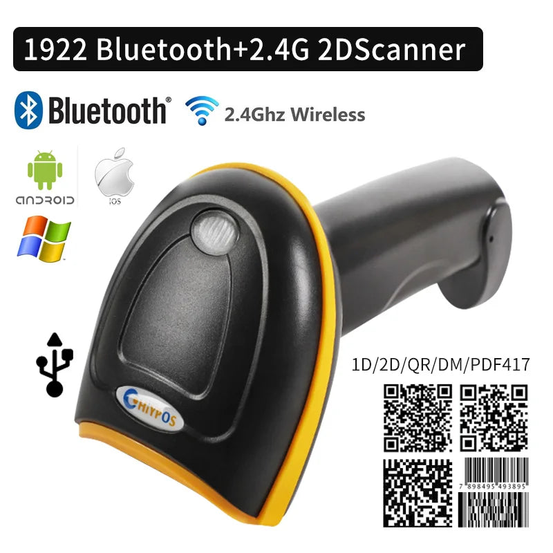 CHIYI Scanner 1D 2D Handheld Bluetooth - 300x300 100Hz A6