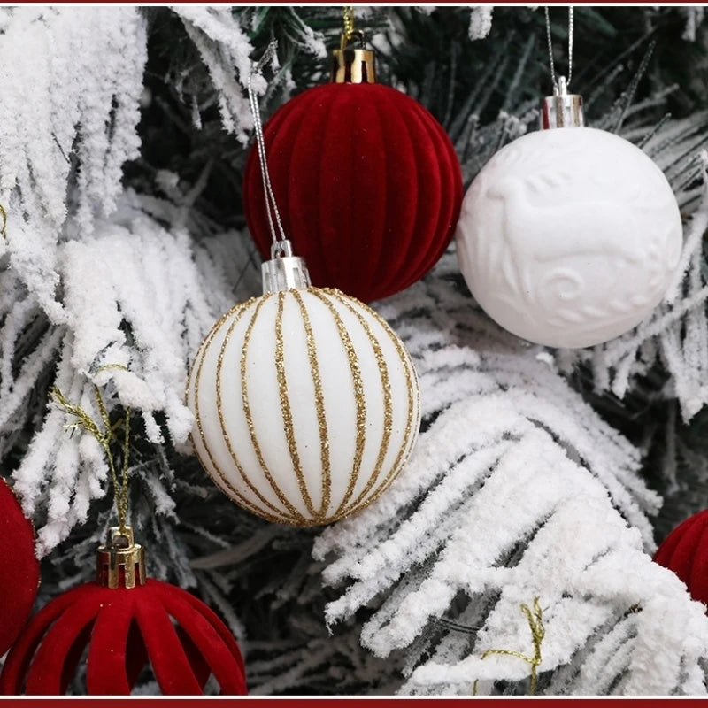 VelvetCraft Kugeln Velvet Painted - 6 cm, 12 Stück, Hängedekor