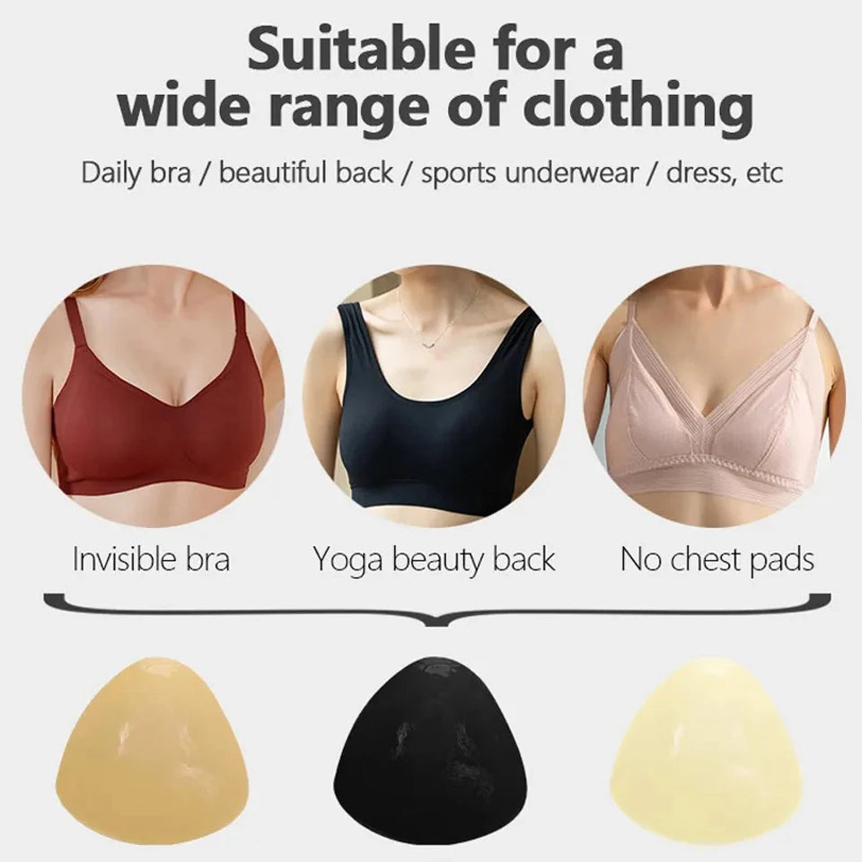 Doppelseitig Klebende Sticky Bra-Einsätze Push Up Dicker Schwamm Brustlift-Pads Schwimmanzug Bikini Cup Enhancer