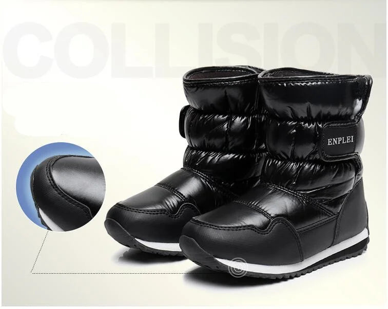 Kinder-Schneestiefel, 2025, Herbst-Winter-Wolle, warm halten, Kinderstiefel, Marke, modisch, wasserdicht, rutschfest, Baumwollschuhe für Mädchen und Jungen