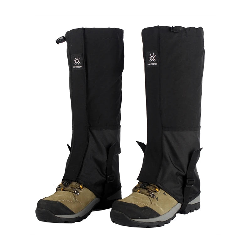 Beinschutz 2025: 1 Pair Waterproof Leg Covers Elastic Strap - Long Tube Legs Protection Hiking Skiing Climbing Trouser Shoes Cover Durable Bandage Collection