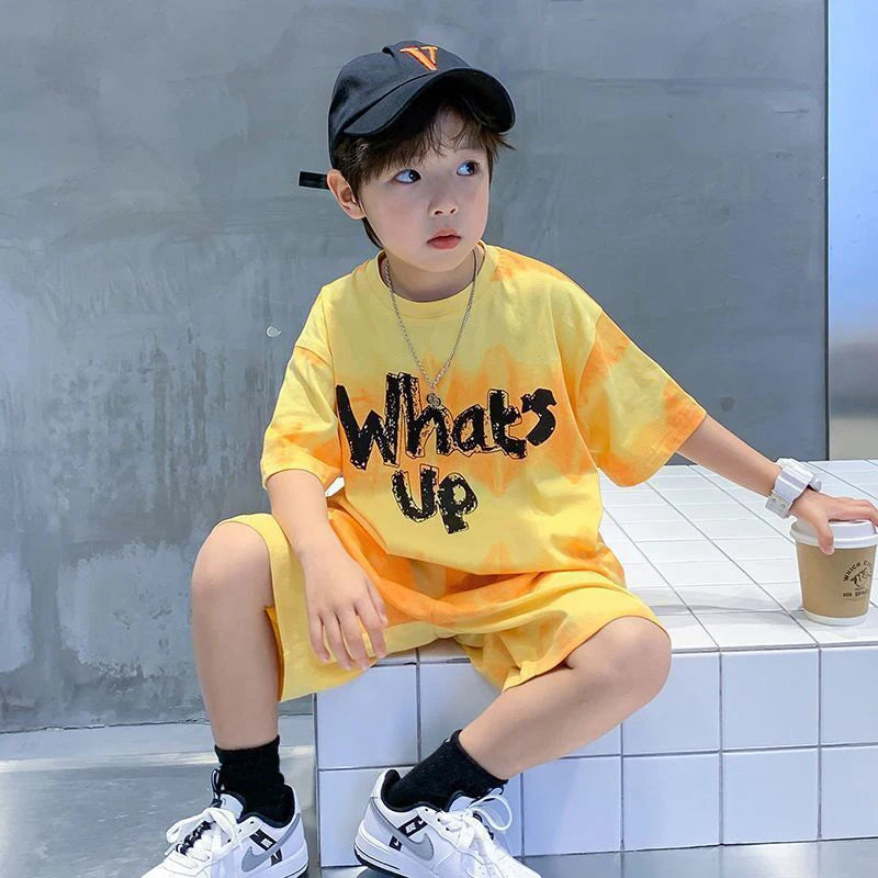 Jungen-Streetwear-Set 2025: 'What's Up' Quick-Dry - Urban Expression Collection