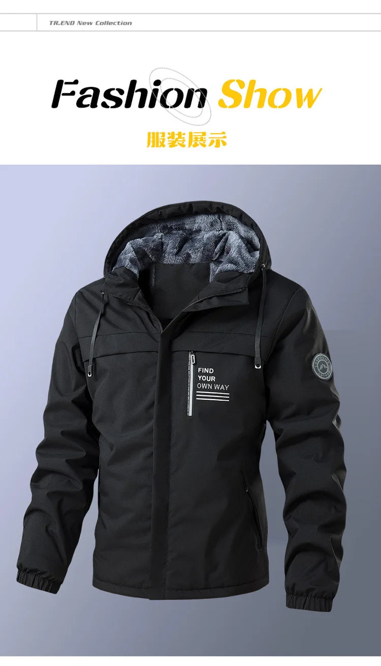 UETEEY Pilotenjacke Verdicktes Fleece - Kapazität 200 g, XL