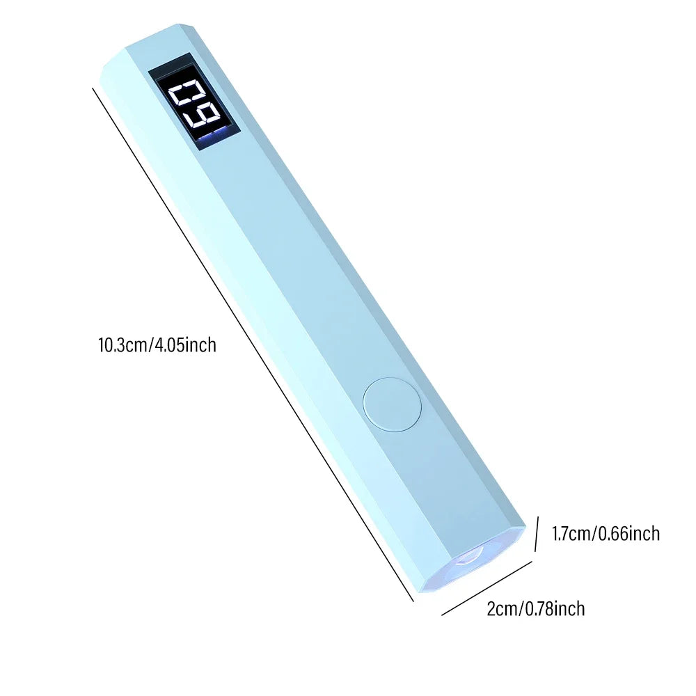 Handheld Mini UV LED Nail Lamp for Gel Polish Curing USB Rechargeable Quick Dry Portable Manicure Machine Nail Art Tool