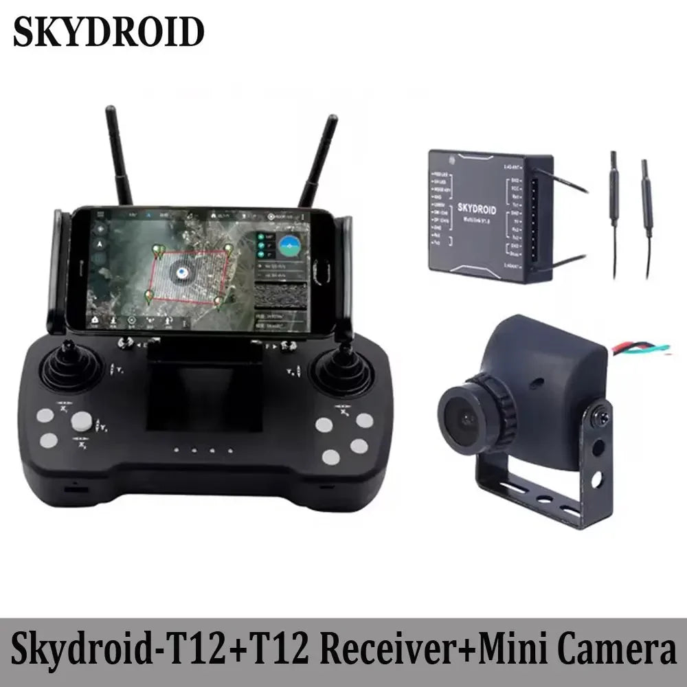 Drohnen-Kamera 2025: Skydroid T12 Remote Control Three-Body Camera 20km - Digital Map Transmission w/ R12 Receiver 4 in 1 Plant Protection Machine Collection