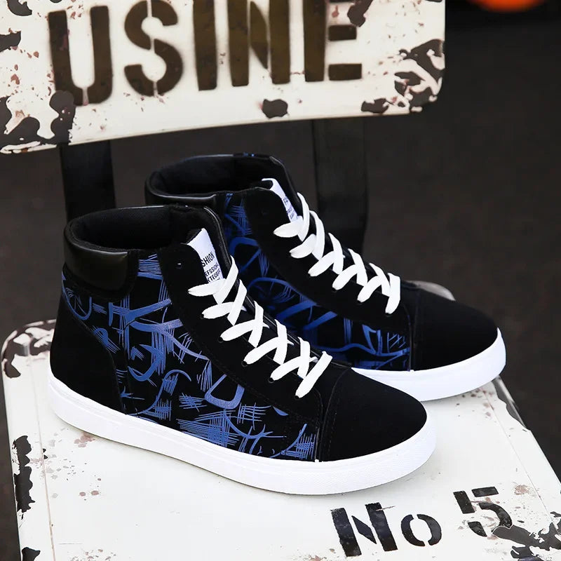 Sneakers Men Canvas Shoes Breathable Cool Street Shoes Male Brand Sneakers Black Blue Red Mens Causal Shoes 2023