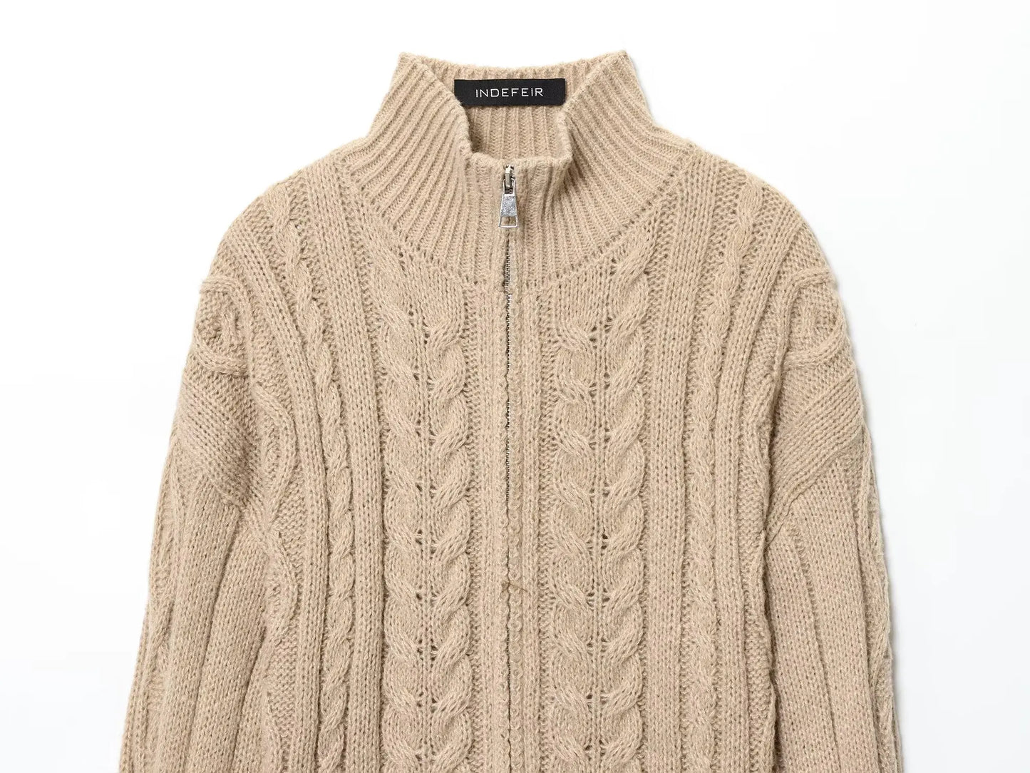 Klkxmyt Cardigan Stehkragen Reißverschluss - Gewicht 120–220 g/m² Größe Regular Alltagstauglich