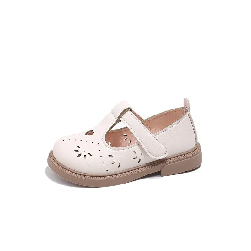 Mädchen Kleine PU Leder Schuhe 2025 - Frühling Sommer Baby Weiche Sohle - Prinzessin Einfarbig Casual Schul Loafer