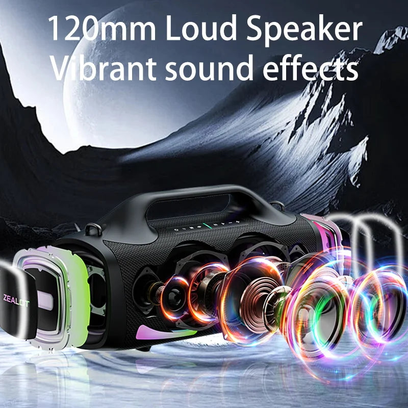 Bluetooth-Lautsprecher 2025: Zealot S79 100W Wireless Outdoor Portable Subwoofer HiFi Sound Collection