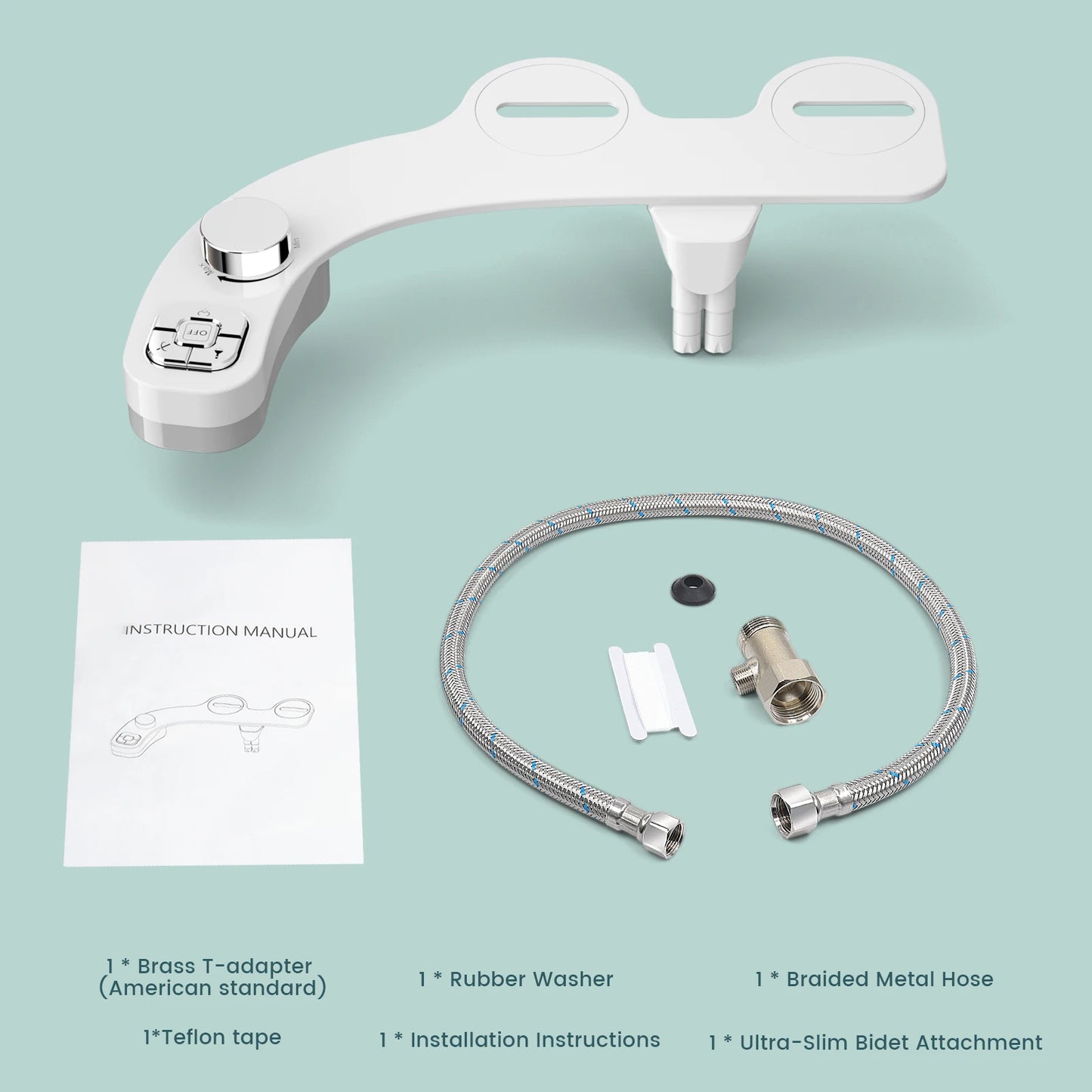 Bidet 2025: SAMODRA Button Non-Electric Self Cleaning - Dual Nozzle Fresh Water Collection
